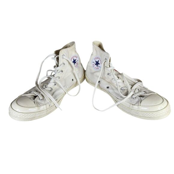 Converse Comme des Garçons Play Chuck Taylor High Milk Heart Men 9 Women 11 - Picture 5 of 9